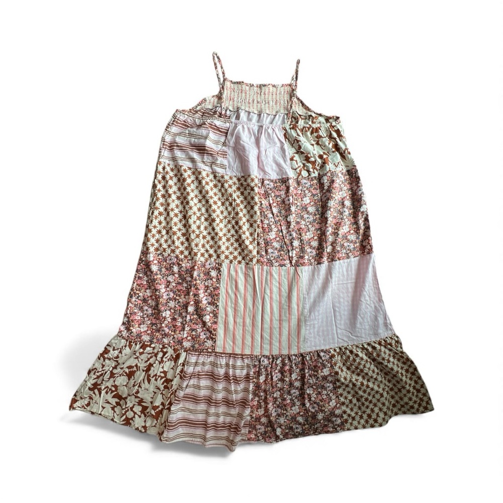 Universal Thread sleeveless patchwork tiered boho hippie maxi dress plus sz 1X - Picture 12 of 12